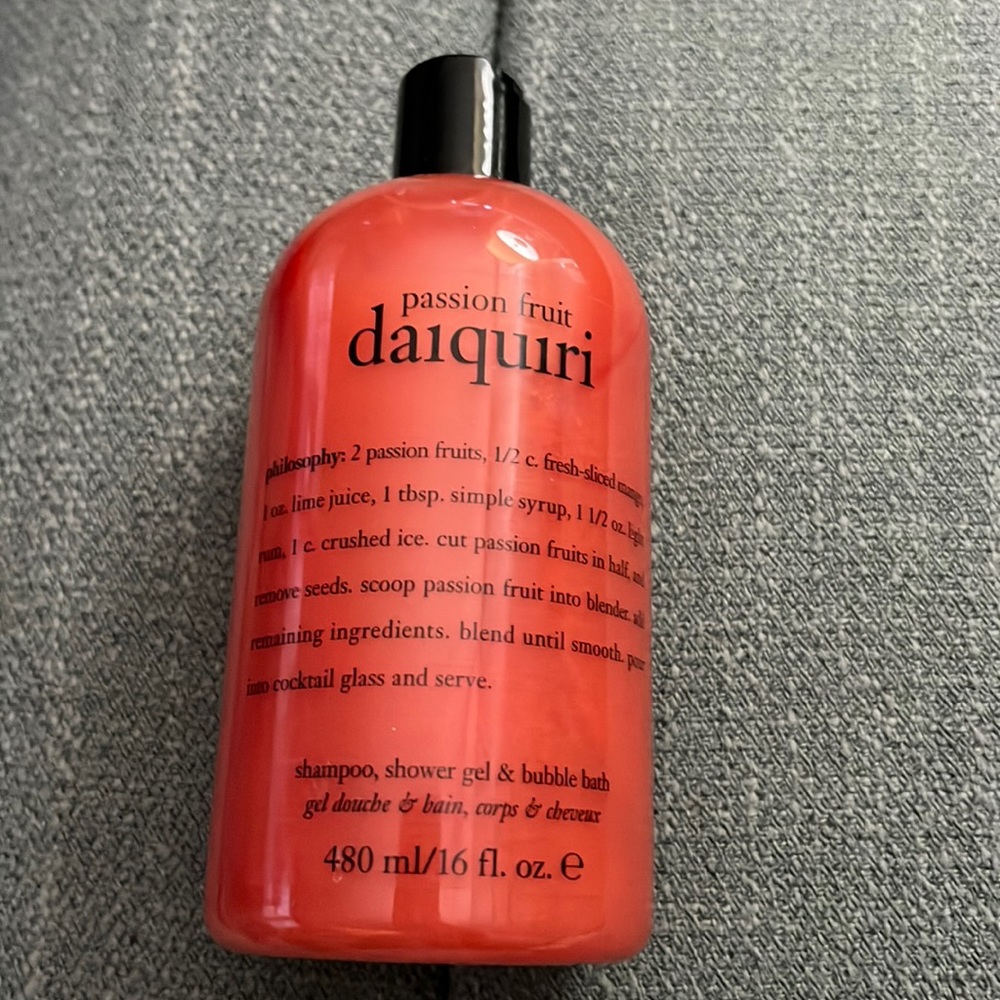 Philosophy Passion Fruit Daiquiri shampoo, shower gel, and bubble bath NEW